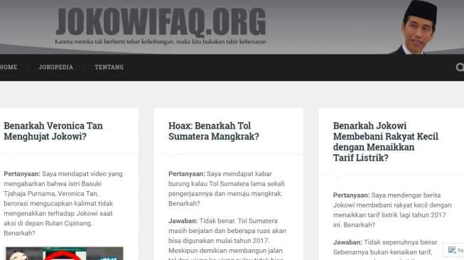 Muncul Jokowifaq.org untuk Luruskan Berita Miring Jokowi
