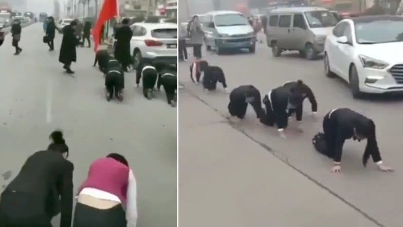  Tak Penuhi Target, Karyawan di China Dipaksa Merangkak di Jalan