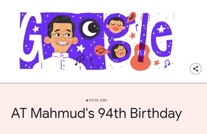Google Doodle Pajang AT Mahmud, Sang Pencipta Lagu ‘Cicak di Dinding' Google Doodle Pajang AT Mahmud, Sang Pencipta Lagu ‘Cicak di Dinding'