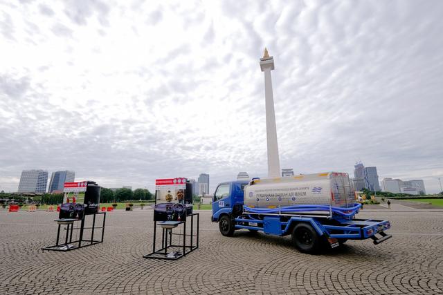 Fasilitas Cuci Tangan Berbentuk Dasbor Disumbang 17 Komunitas Mobil Honda untuk Monas