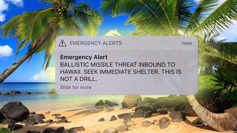 SMS Keliru Ada Rudal Jatuh, Warga Hawaii Panik
