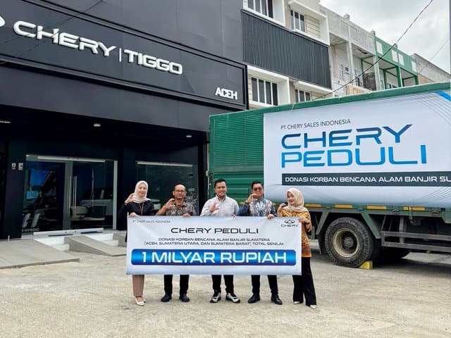 Chery Salurkan Rp1 Miliar untuk Korban Banjir dan Longsor di Sumatra
