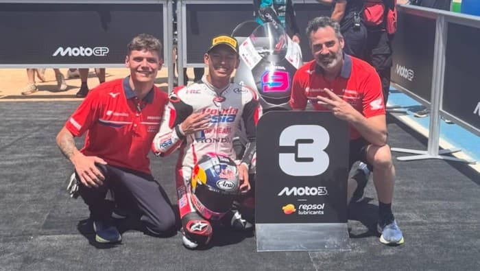 Sejarah Tercipta, Orang Indonesia Pertama yang Raih Podium di Moto3