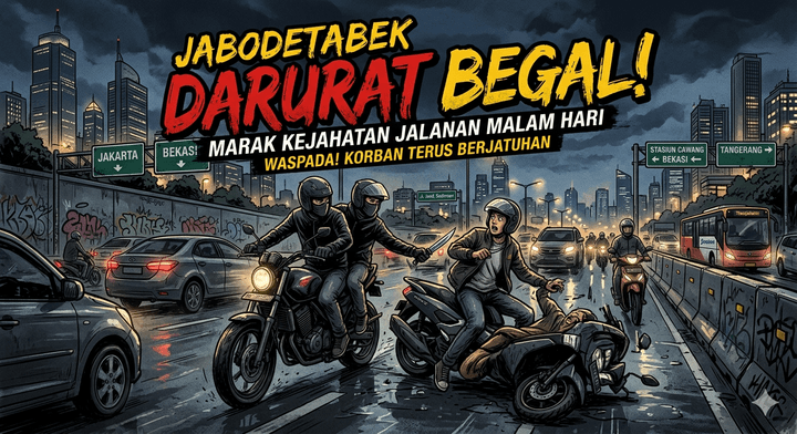 "Gotham City" Tak Hanya Jakbar, Jabodetabek Pun Kini Rawan Begal