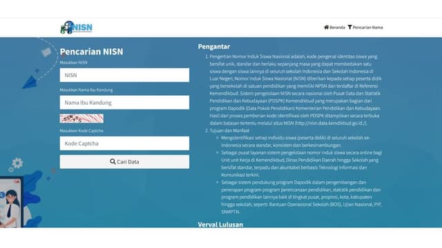 Cara Cek NISN Online Kemdikbud 2026 Berdasarkan Nama dan Tanggal Lahir