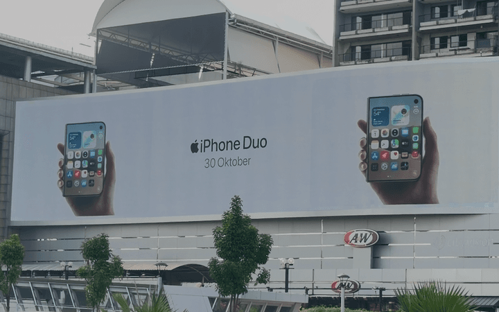 Billboard iPhone Duo Mejeng di Jakarta, Dijual Perdana 30 Oktober
