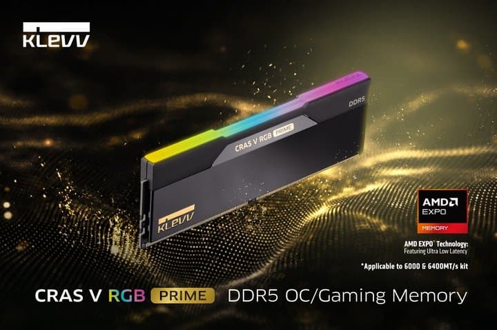 RAM Gaming Klevv Cras V RGB Prime Rilis, Ngebut sampai 8.000 MT/s