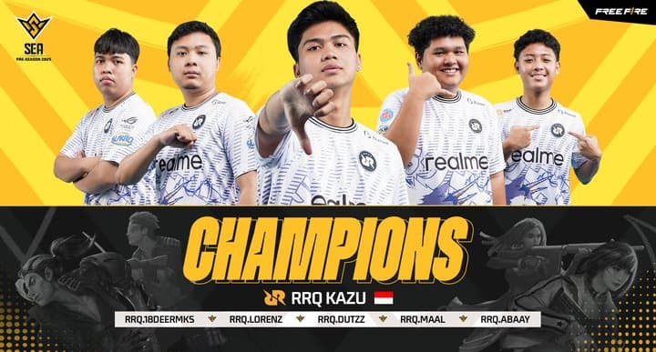 RRQ Kazu Juara Pramusim Jelang FFWS Global 2025 di Indonesia RRQ Kazu Juara Pramusim Jelang FFWS Global 2025 di Indonesia