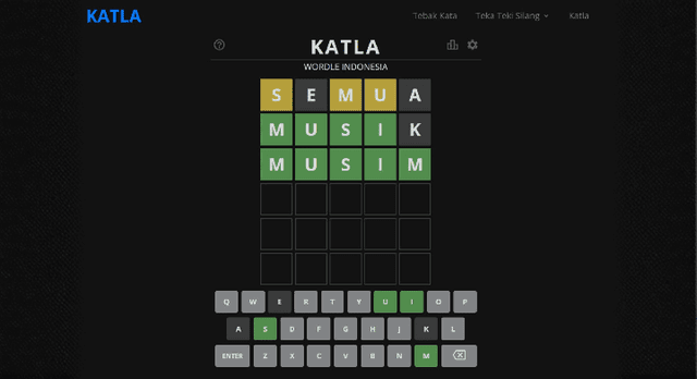 Bosan Main Wordle? Coba Katla, Tebak Kata Bahasa Indonesia