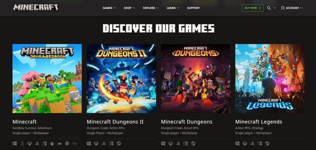 Perbedaan Minecraft Java Bedrock, Dungeons I & II, Legends