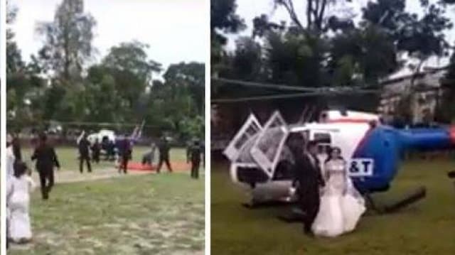 Polisi Geger Helikopternya Dipakai Sepasang Pengantin