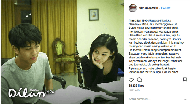 5 Potret Baper Iqbaal Ramadhan - Vanesha Prescilla di Balik Dilan 1990