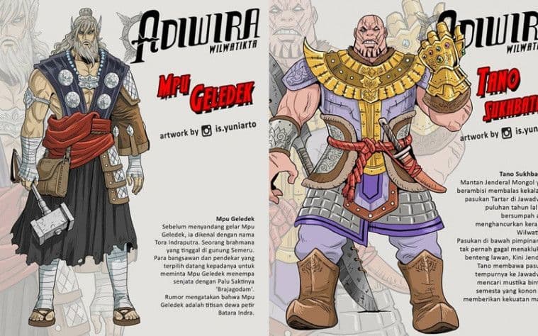 Keren nih! Ilustrator Asal Indonesia Bikin Karakter Marvel Versi Kerajaan Majapahit