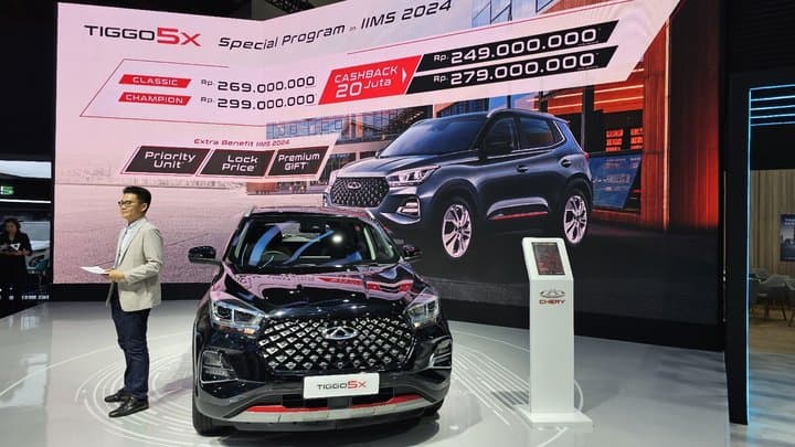 IIMS 2024: Chery Tiggo 5X Meluncur, Harganya di Bawah Rp250 Jutaan! IIMS 2024: Chery Tiggo 5X Meluncur, Harganya di Bawah Rp250 Jutaan!