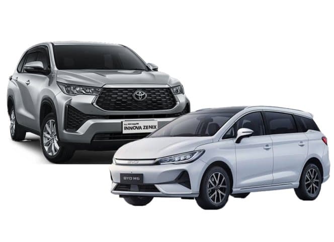 Komparasi Medium MPV: BYD M6 Tantang Toyota Innova Zenix Pakai Listrik Komparasi Medium MPV: BYD M6 Tantang Toyota Innova Zenix Pakai Listrik