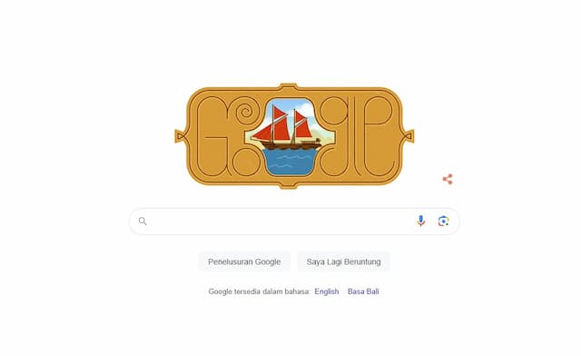Kapal Pinisi Asal Sulawesi Berlayar di Google Doodle Hari Ini