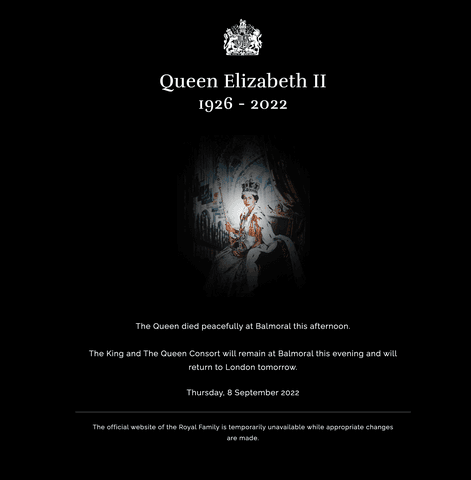 Ratu Elizabeth II Tutup Usia, Website Kerajaan Ikut Berduka Ratu Elizabeth II Tutup Usia, Website Kerajaan Ikut Berduka