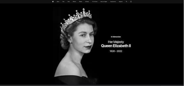 Potret Ratu Elizabeth II Dominasi Laman Web Resmi Apple