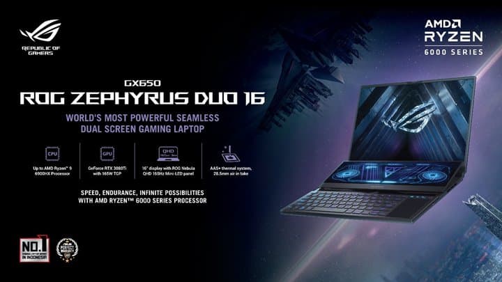 ROG Zephyrus Duo 16 Jadi Andalan untuk Gaming hingga <i>Ngonten</i> ROG Zephyrus Duo 16 Jadi Andalan untuk Gaming hingga <i>Ngonten</i>