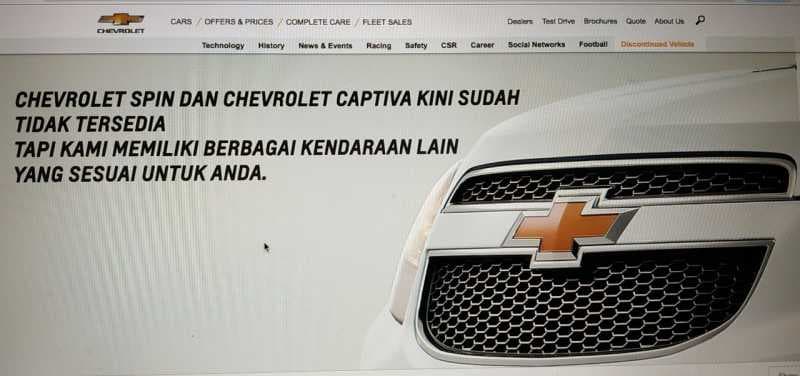 Mobil Amerika Rontok di Indonesia, Selamat Tinggal Chevrolet Captiva!