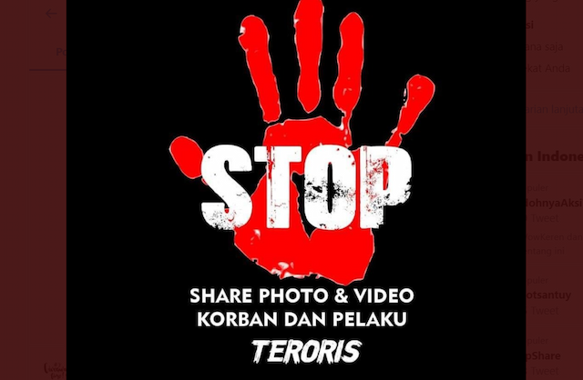 Ini Alasan Setop Share Foto Tubuh Teroris yang Hancur
