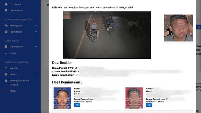 ETLE Face Recognition Kini Bisa Lacak Pelanggar Tanpa Pelat Nomor ETLE Face Recognition Kini Bisa Lacak Pelanggar Tanpa Pelat Nomor