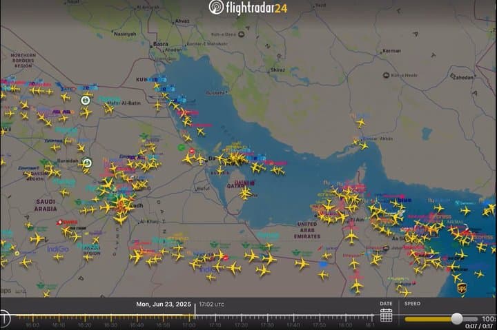 Flightradar24 Ungkap Langit Qatar Sepi usai Serangan Iran Flightradar24 Ungkap Langit Qatar Sepi usai Serangan Iran