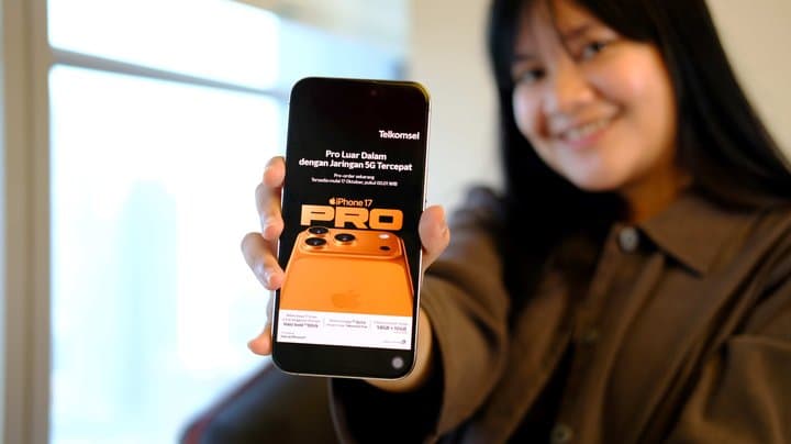 PO iPhone 17 di Telkomsel, Langganan 2 Tahun Cuma Rp777 Ribu
PO iPhone 17 di Telkomsel, Langganan 2 Tahun Cuma Rp777 Ribu