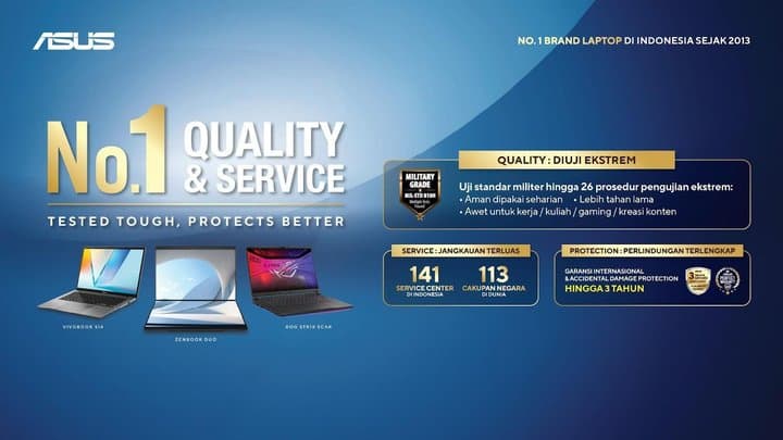 Laptop Asus Diuji Ekstrem, Layanan Purna Jual Makin Serius Laptop Asus Diuji Ekstrem, Layanan Purna Jual Makin Serius