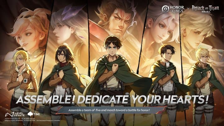 Kolab Honor of Kings x Attack on Titan, Bawa Skin Levi hingga Eren Kolab Honor of Kings x Attack on Titan, Bawa Skin Levi hingga Eren