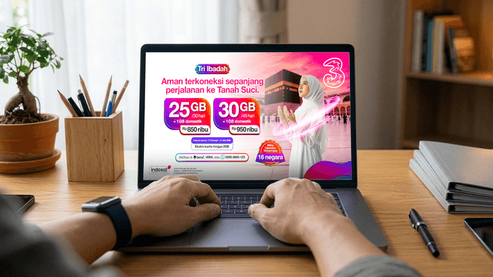 Tri Ibadah Hadir, Kuota Haji hingga 30 GB Mulai Rp650 Ribu Tri Ibadah Hadir, Kuota Haji hingga 30 GB Mulai Rp650 Ribu