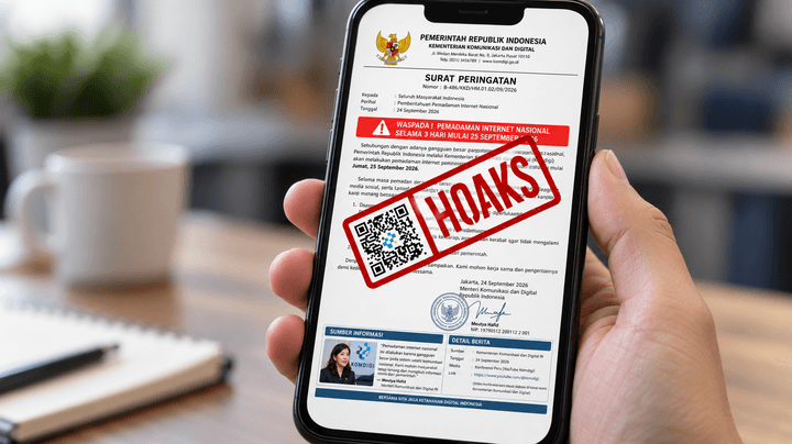 Hoaks Internet RI Mati 3 Hari, Komdigi Kejar Penyebarnya Hoaks Internet RI Mati 3 Hari, Komdigi Kejar Penyebarnya