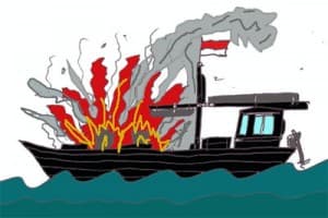 Lima kapal nelayan Juwana terbakar