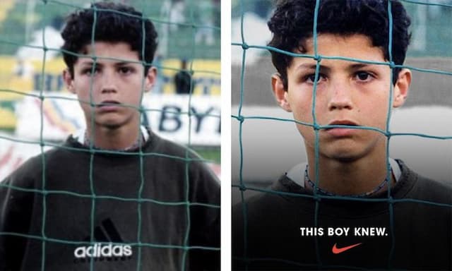 Foto Lucu Ronaldo Pakai Adidas di Iklan Terbaru Nike