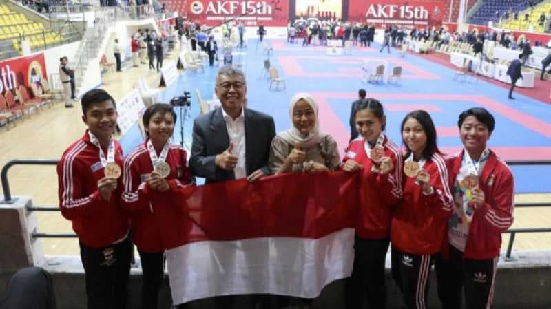 Indonesia Raup 5 Medali Kejuaraan Karate Asia di Yordania
