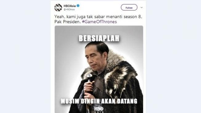 Tweet Warganet Soal Pidato Game of Thrones Jokowi Bikin Ngakak