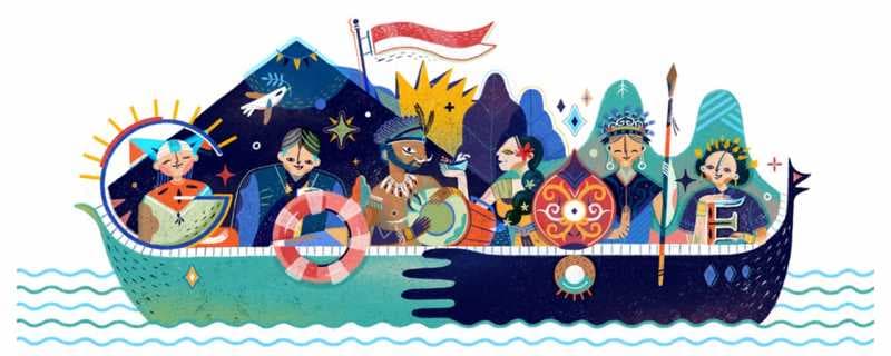 Melihat Google Doodle Hari Kemerdekaan Indonesia dari Tahun ke Tahun