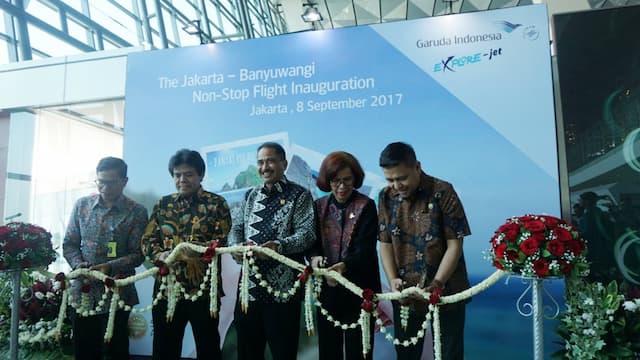 Garuda Indonesia Terbang Perdana Jakarta-Banyuwangi
