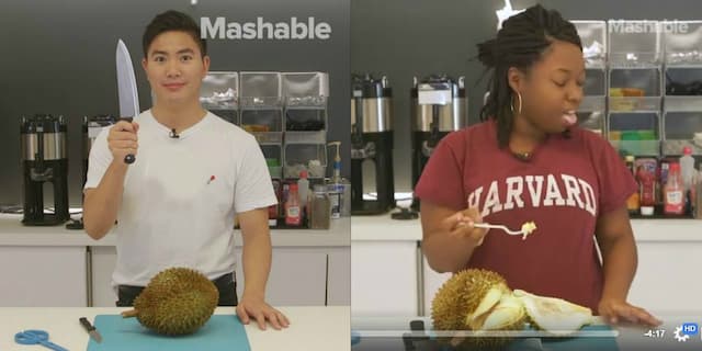 Reaksi Lucu Warga AS Cicipi Durian